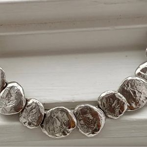 SILPADA Sterling Silver STILL SHINING Hammered Circle Disc Necklace N1984